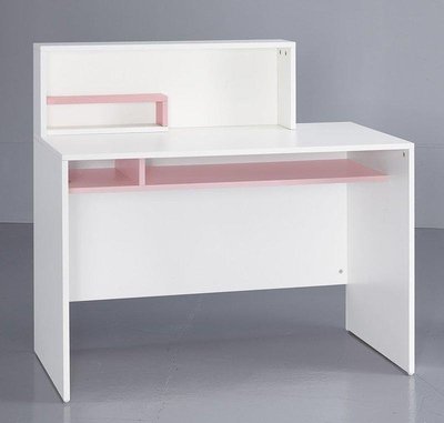 【風禾家具】HGS-466-(9+12)@EML系統板B款兒童粉色3.7尺書桌【台中市區免運送到家】電腦桌 台灣製造傢俱