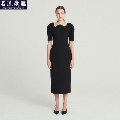 RECTO洋裝2022夏季優雅法式小黑裙韓國明星同款小眾設計感裙子名流