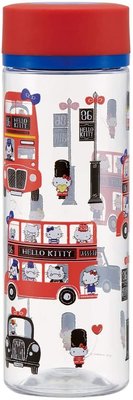Hello Kitty 塑膠透明保冷水壺400ml-倫敦，水瓶/水壺/水罐，X射線【C446054】