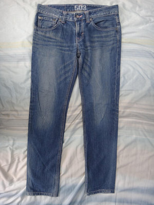 jacob00765100 ~ 正品 EDWIN 503 淡藍色 低腰 窄管牛仔褲 size: L
