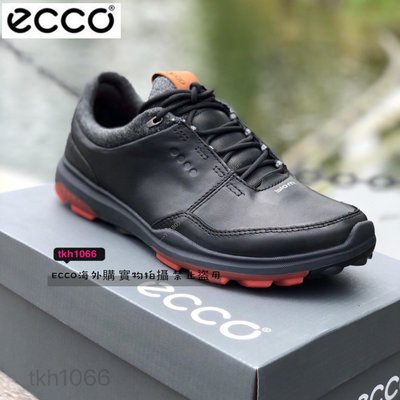 ~出清特賣ECCO/愛步男士健步golf shoes系列高爾夫休閒鞋155804黑紅色39-44