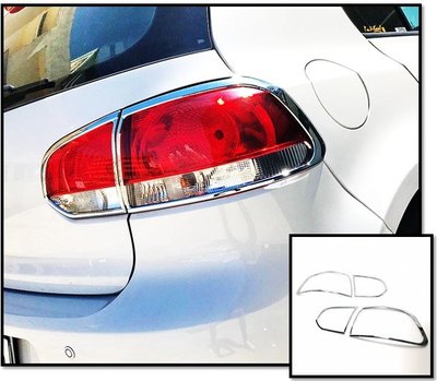 圓夢工廠 VW 福斯 Golf 6 MK6 6代 2008~2014 改裝 鍍鉻銀 車燈框飾貼 後燈框 尾燈框 質感改裝