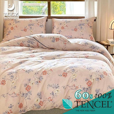 §同床共枕§Tencel100%60支天絲萊賽爾纖維 單人3.5x6.2尺 薄床包舖棉兩用被三件式組-6012