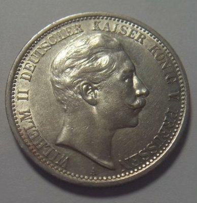 【二手】 普魯士威廉二世1911年2馬克銀幣 常見3馬克，2馬克較少741 外國錢幣 硬幣 錢幣【奇摩收藏】