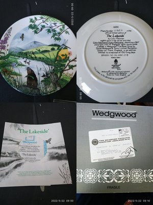 現貨---英國經典骨瓷盤-----Wedgwood 山林小徑的風光 裝飾盤 掛盤