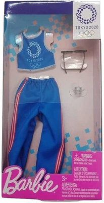 Ken & Barbie # GHX85 _ 芭比娃娃衣服配件 - 2020 東京奧運服裝 - 藍色運動服
