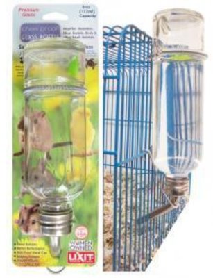 GO-FINE夠好 立可吸 GB-6 寵物防啃咬飲水瓶 鳥鼠兔玻璃飲水瓶 玻璃鋼珠瓶 小尺寸 美國寵物第一品牌LIXIT
