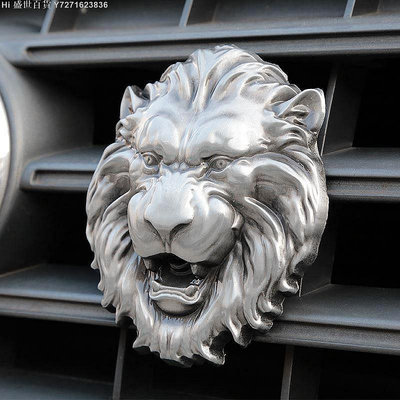 Hi 盛世百貨 汽車金屬貼 3D獅子車貼 雄獅車標 汽車裝飾貼 中網標 側標車身貼 獅王貼紙
