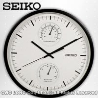 SEIKO 精工掛鬧鐘 國隆 QXA525K 滑動式秒針_溫度濕度顯示掛鐘