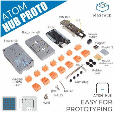 德源 M5Stack ATOM HUB PROTO，ESP32開發板DIY擴展板支持快速開發