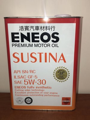 (浩賓汽車)新日本 ENEOS 5W30 日本原裝進口 4公升裝(現貨供應)宜蘭、台北，桃園、台南可面交