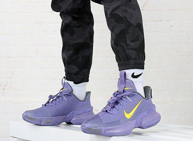 【明朝運動館】Nike Ambassador13 詹姆斯 紫色 黃勾 實戰 氣墊 減震 時尚 運動 籃球鞋 CQ9329-500耐吉 愛迪達