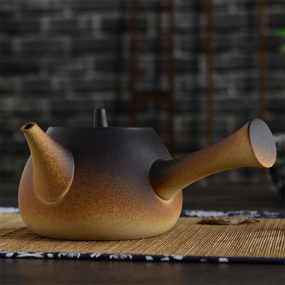 新品推薦窯變煮茶壺紫砂陶壺電陶爐專用燒水壺側把陶瓷泡茶蒸茶器