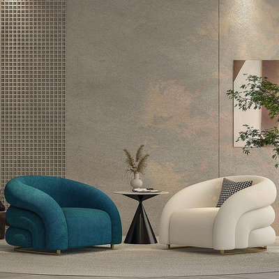 設計師網紅款單人懶人沙發椅陽臺客廳休閑區會客廳創意異形售樓處
