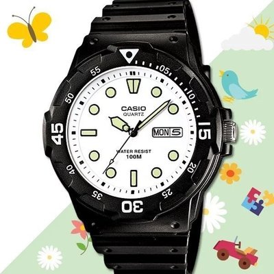 CASIO手錶專賣店 國隆 MRW-200H-7E 指針錶 橡膠錶帶 100米防水 星期 日期顯示