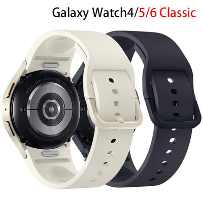 SAMSUNG 20 毫米錶帶適用於三星 Galaxy Watch 6 5 pro 44-40 毫米 45 毫米運動矽膠