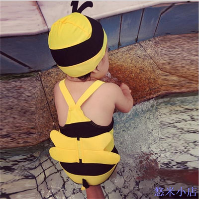 悠米小店【Bellabel】 兒童泳衣 嬰幼兒泳衣 男童女童泳衣 連身兒童嬰兒泳衣 男女寶寶連身 女童泳衣男童泳衣 小蜜蜂