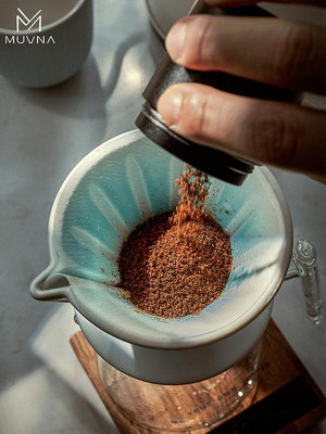 MUVNA慕威納星川手沖咖啡V60過濾杯陶瓷滴濾式免折疊咖啡濾杯器具