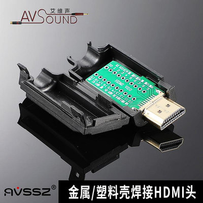HDMI2.0免焊頭高清線接頭HDMI免焊頭連接器4K高清線維修DIY公頭
