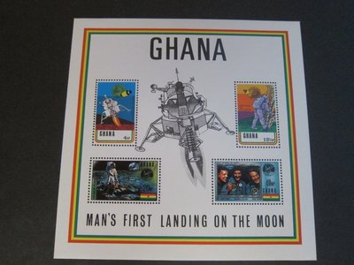 【雲品2】加納Ghana 1970 Sc 389a Bird,space set MNH 庫號#AB2 54788