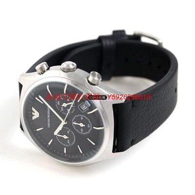 ❤正品專購❤ EMPORIO ARMANI 亞曼尼手錶 AR1975 日期視窗三眼計時腕錶 皮錶帶 手錶 歐美代購