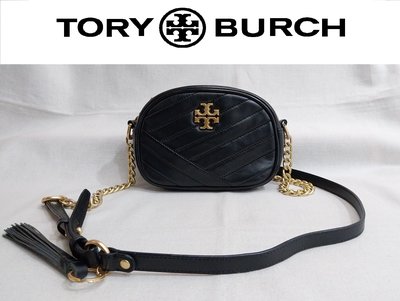 羅浮宮 包況不錯 真品 TORY BURCH 托里伯奇 新款 人型紋 金鍊 黑小相機包 斜背包