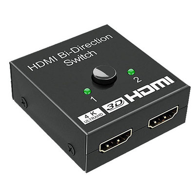 切換器域能HDMI雙向切換器二進一出高清分線器4k電視機頂盒投影儀一拖二顯示分屏分配一進二出按鍵遙控切換三進一出
