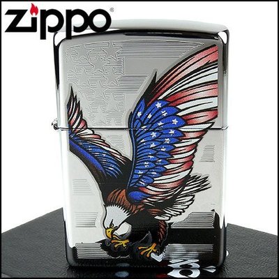 ☆哈洛德小舖☆全新【ZIPPO】美系~Eagle Flag-國旗鷹圖案設計打火機NO.28449