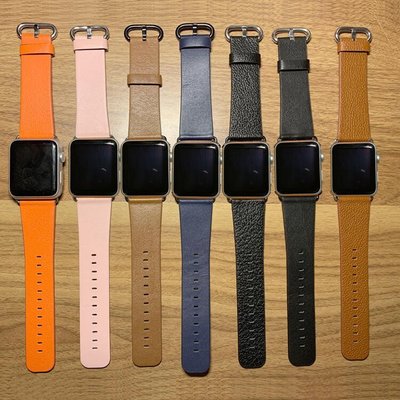 現貨熱銷-適用Apple Watch 5 4 3 2手表帶 Iwatch蘋果表帶 applewatch真皮爆款