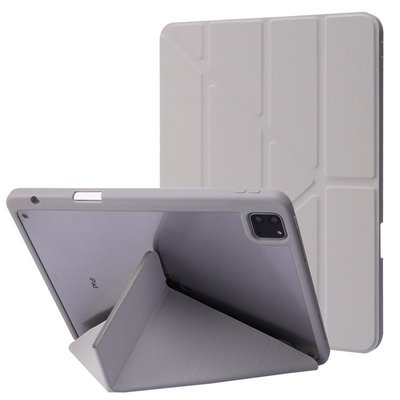 熱銷 保護套 帶筆槽 變形 多折 皮套 亞克力 透明 硬殼 防摔 保護殼 適用iPad 10.2 7代 8代 9代 Mi