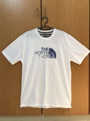 全新 現貨 The North Face 男款 白藍 基本款 大Logo 棉質 戶外 休閒 短袖 T恤 白色 L號 現貨