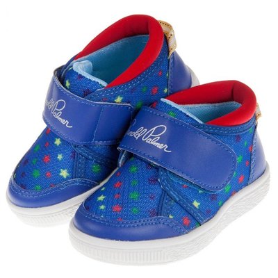 童鞋(14~18公分)ArnoldPalmer雨傘牌星星印花藍色兒童休閒鞋M8Q573B