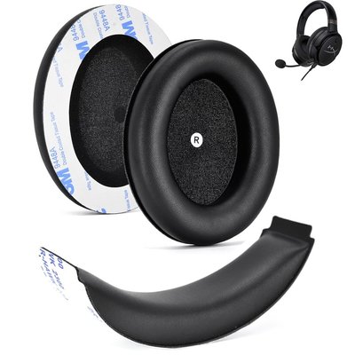 耳機罩+頭梁墊套裝適用於 HyperX Cloud Orbit S 7.1 遊戲耳機 金士頓 夜鷹S 替換耳罩 橫樑頭條