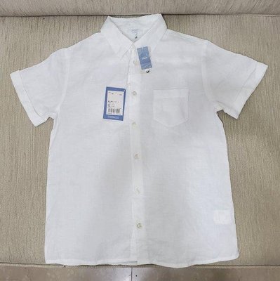 【法國精品童裝 jacadi 】白色短袖襯衫(10A)《全新專櫃真品》【迎春夏優惠中】