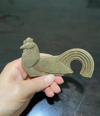 日本銅器日本銅鎮紙筆擱 人間國寶 須賀松園 高岡銅器