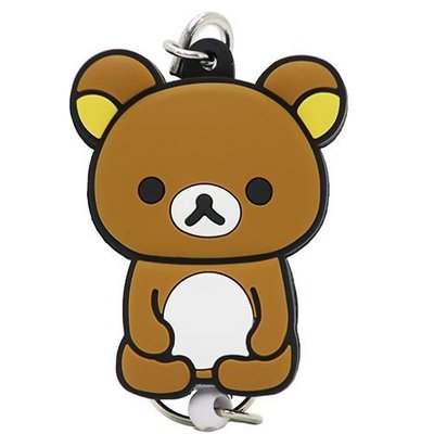 拉拉熊 棕 坐姿 伸縮 鑰匙 吊飾 鑰匙圈 懶懶熊 輕鬆熊 日貨 正版授權 J00012244