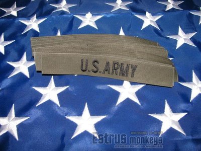 全新美國早期越戰US ARMY公發軍版原品胸章軍種條章軍綠OG-107、M-65、M-51、PARKA野戰服風衣夾克外套