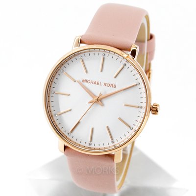 現貨 可自取 MICHAEL KORS MK2741 手錶 38mm 玫瑰金 大三針 白面盤 粉紅色皮錶帶 女錶