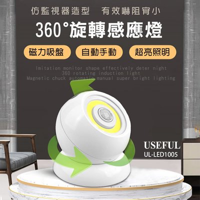 【USEFUL】360度旋轉智慧感應燈 感應燈 旋轉燈 LED燈 360度轉燈(UUL-LED1005P)