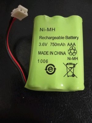 無線電話機用 充電電池,3.6V 600~750mAh 3號*3 AAA*3 鎳氫電池,P106 KX-FGA521