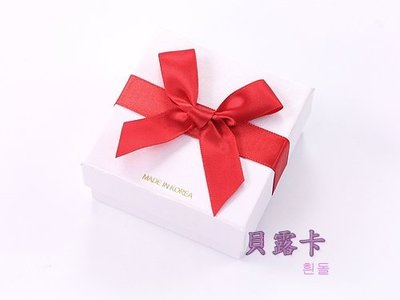 韓國進口 紅色蝴蝶結緞帶盒 方型飾品盒 珠寶盒 包裝盒 禮盒 可裝項鍊手鍊戒指耳環 其他配件類