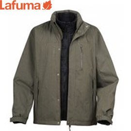 丹大戶外【Lafuma】法國Donegal 3in1 Jacket男性兩件式防水透氣保暖外套 LFV8518B 灰綠