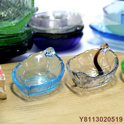 玻璃碗小蝶子盤迷你小碗小碟味碟小吃碟子咸菜蘸料碟日式小家用蝶.