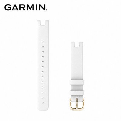 @竹北旗艦店@GARMIN Lily 14mm, 白色義大利皮革錶帶 / 金色錶扣 專用錶帶 原廠公司貨