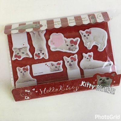 [Kitty 旅遊趣] Hello Kitty 便利貼 凱蒂貓 白貓 貓侍 自黏便條紙 小memo紙 留言貼紙