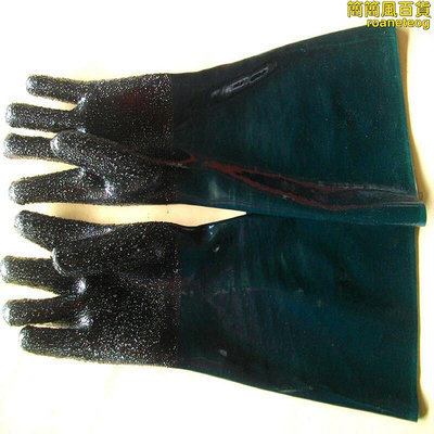 生產銷售噴砂機專用手套噴砂手套48cm開口長度加裡襯PVC防滑手套