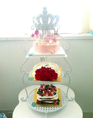新款鐵藝蛋糕架子三層婚慶婚禮生日多層蛋糕架歐式創意甜品臺-雙喜生活館