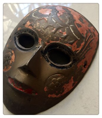 銅製威尼斯面具，14x10.5