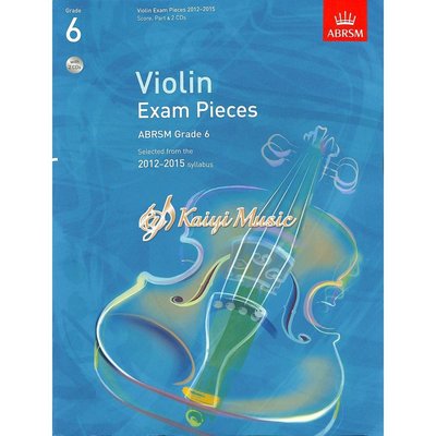 Kaiyi Music 【KaiyiMusic】英國皇家2012-2015小提琴考試指定曲第6級Violin Exam Pieces G6&CD