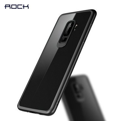 Rock Samsung S9/S9 PLUS 晶彩系列 手機殼 TPU+PC透明背板 抗震防摔 保護殼--阿晢3C